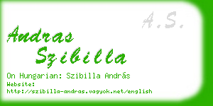 andras szibilla business card